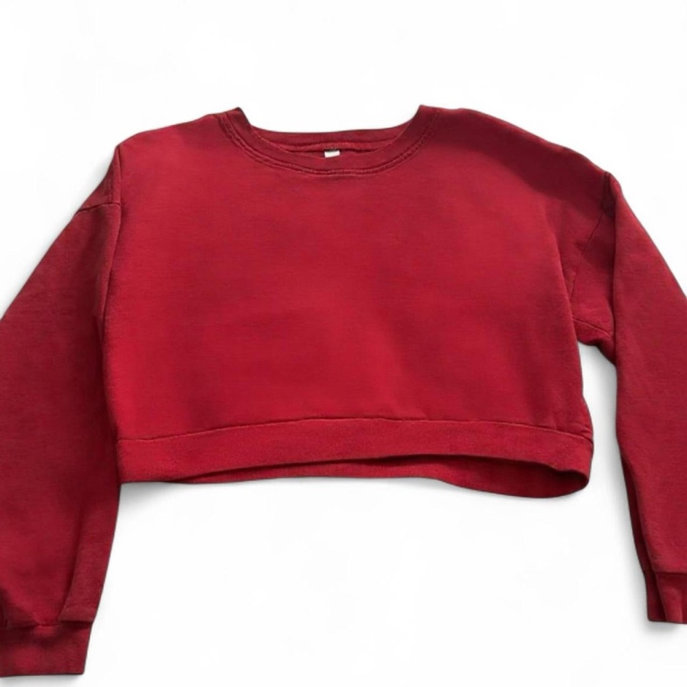 American Apparel Vibrant Red Fleece Top